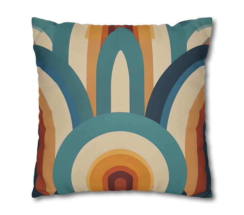 Retro Faux Suede Square Pillowcase