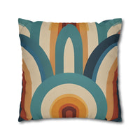 Retro Faux Suede Square Pillowcase