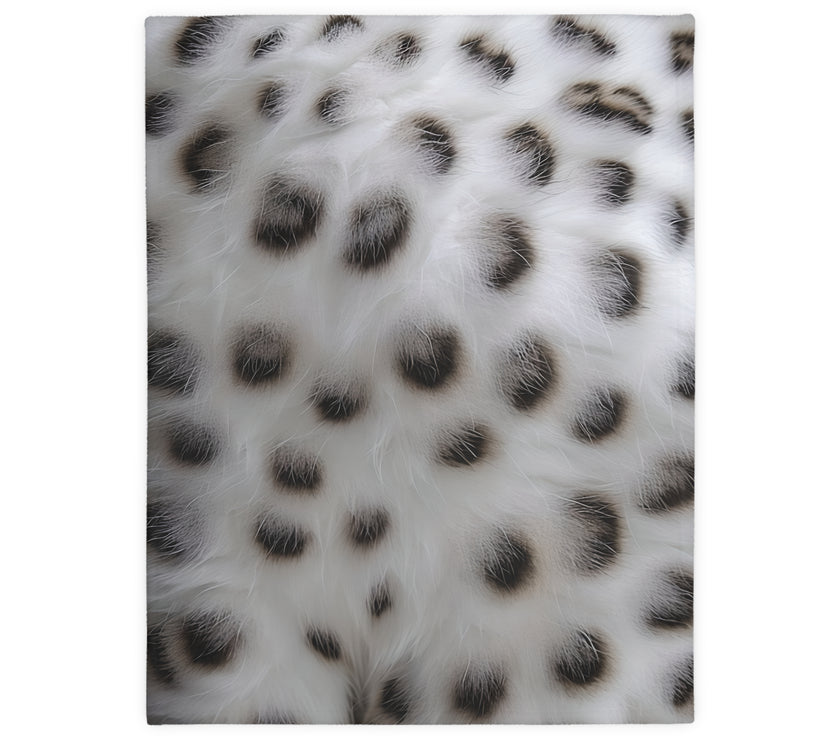 Black and White Animal Print Velveteen Microfiber Blanket (Two-sided print)