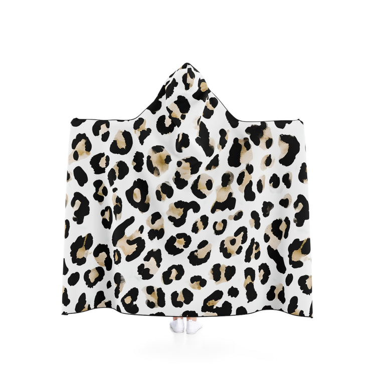 Cozy Leopard Hooded Blanket, Perfect for Snuggling, Movie Nights, Home Decor, Gift for Animal Lovers, Winter Comfort