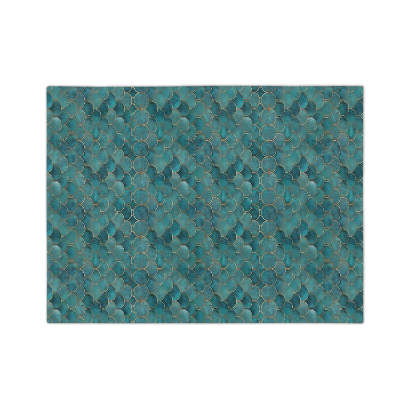 Blue Green Velveteen Microfiber Blanket