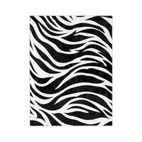 Black and White | Zebra Lines Velveteen Microfiber Blanket