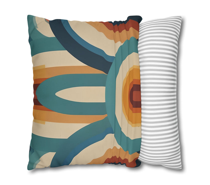 Retro Faux Suede Square Pillowcase