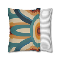 Retro Faux Suede Square Pillowcase