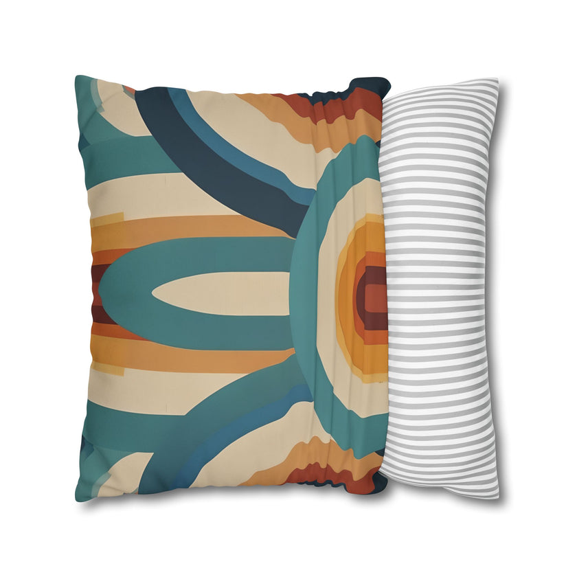 Retro Faux Suede Square Pillowcase