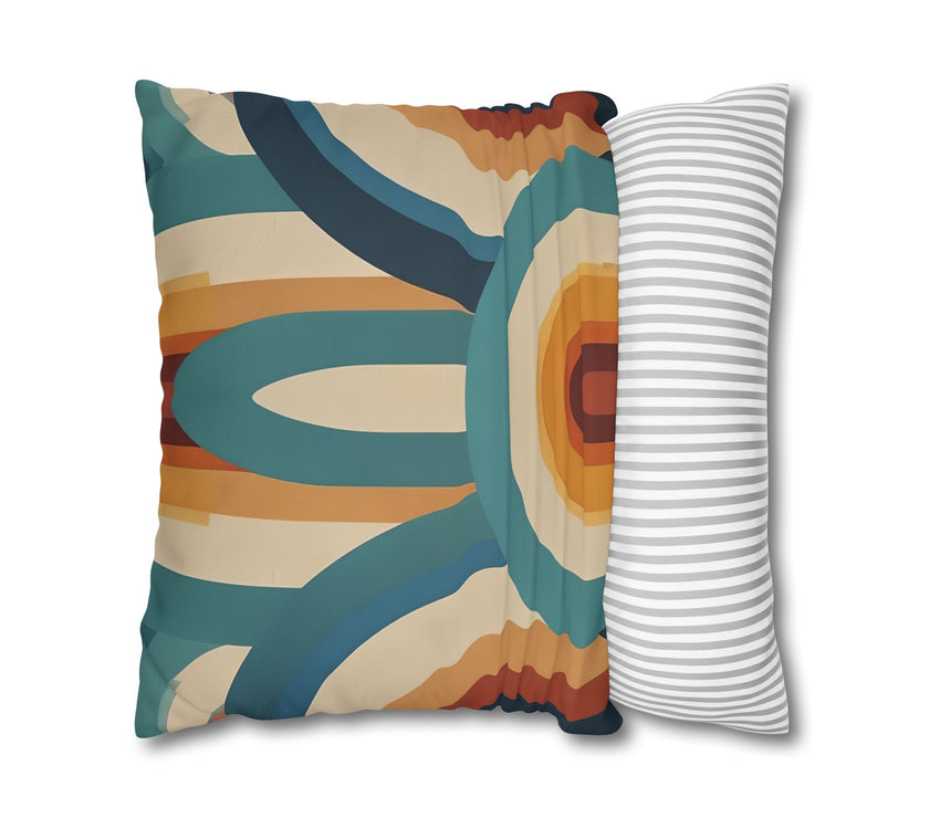Retro Faux Suede Square Pillowcase