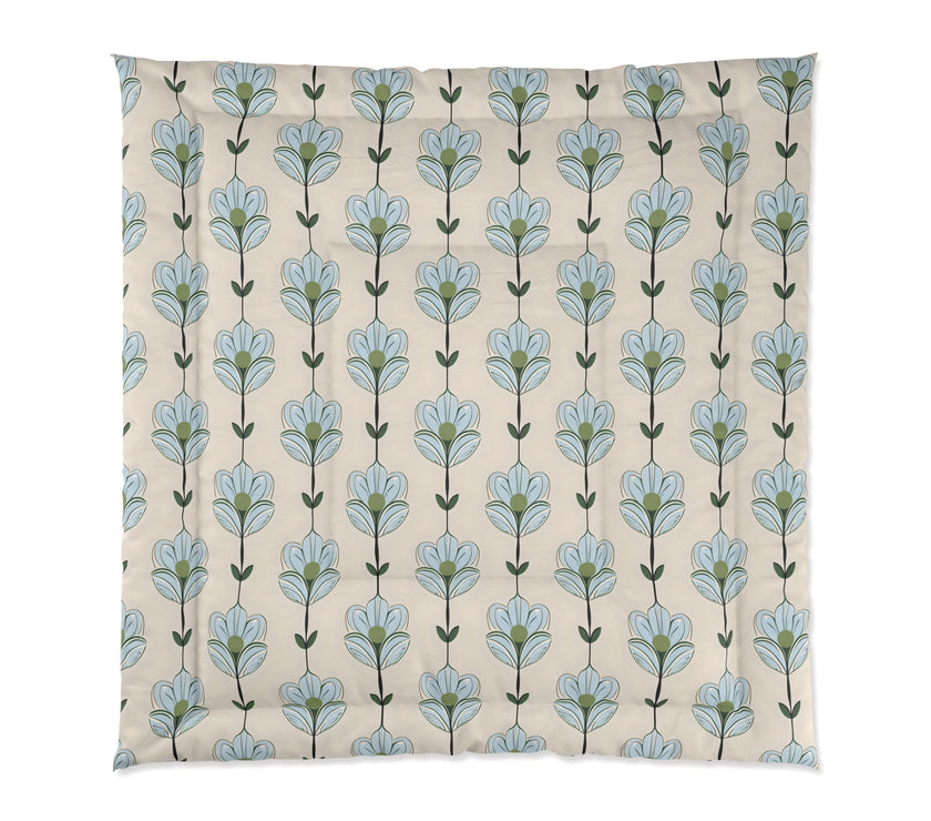 Floral Comforter Set - Cozy Home Bedding, Spring Decor, Boho Bedroom, Gift Idea for Her, Festive Sleep Essentials