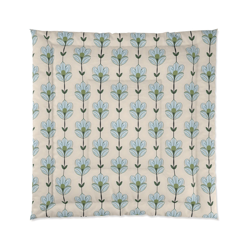 Floral Comforter Set - Cozy Home Bedding, Spring Decor, Boho Bedroom, Gift Idea for Her, Festive Sleep Essentials