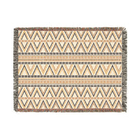 Geometric Woven Blanket, Cozy Home Decor, Gift for Her, Boho Style Throw, Camping Blanket, Warm Decorative Throw