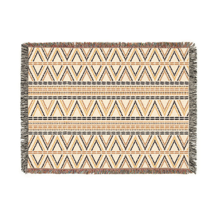 Geometric Woven Blanket, Cozy Home Decor, Gift for Her, Boho Style Throw, Camping Blanket, Warm Decorative Throw