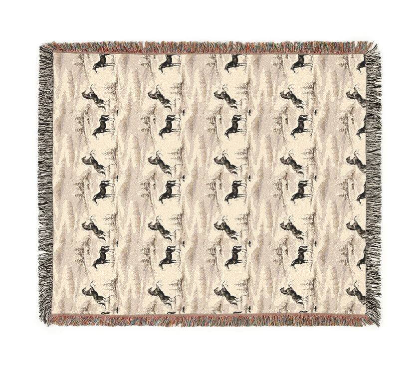 Cozy Woven Blanket with Nature Design, Rustic Home Decor, Perfect for Camping, Cabin Vibes, Gift for Outdoorsy Friends, Snuggle Blanket