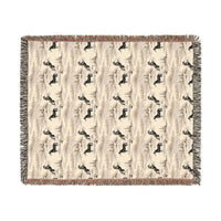 Cozy Woven Blanket with Nature Design, Rustic Home Decor, Perfect for Camping, Cabin Vibes, Gift for Outdoorsy Friends, Snuggle Blanket