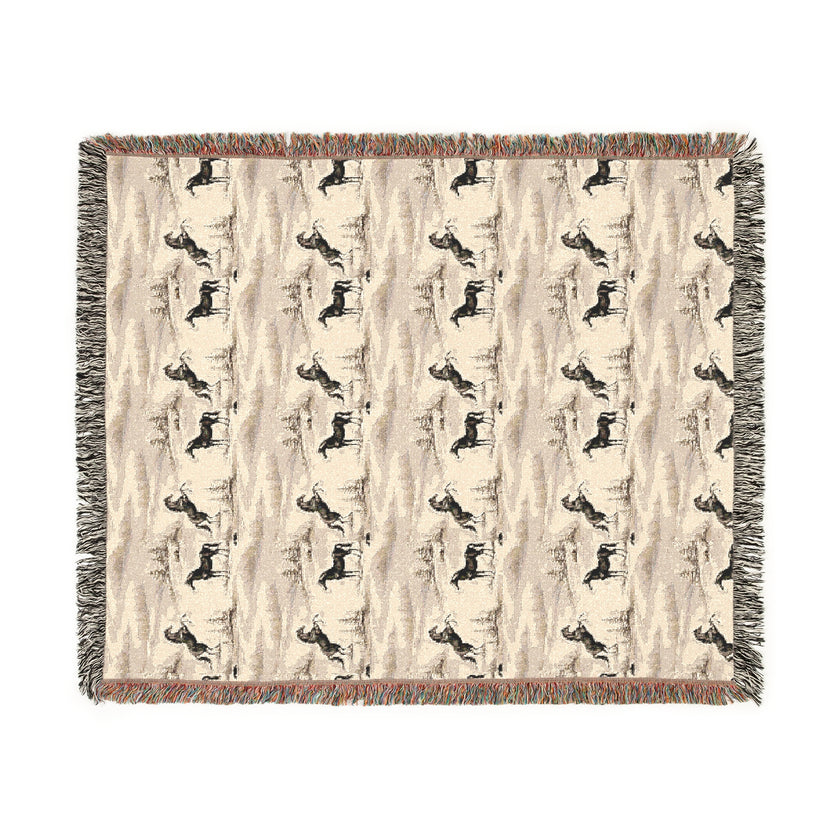 Cozy Woven Blanket with Nature Design, Rustic Home Decor, Perfect for Camping, Cabin Vibes, Gift for Outdoorsy Friends, Snuggle Blanket