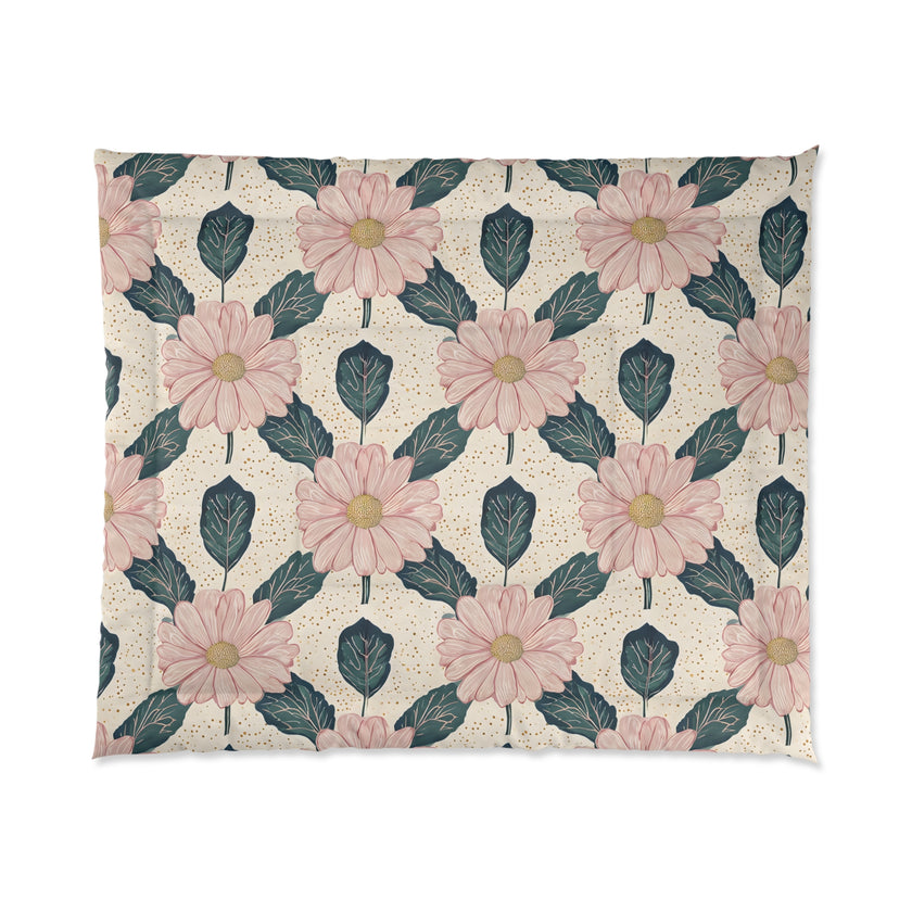 Botanical Floral Comforter - Cozy Bedding for a Relaxing Bedroom Retreat, Perfect for Spring Decor, Housewarming Gift, Boho Style, Floral