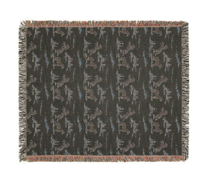 Cozy Woven Blanket with Nature Design, Rustic Home Decor, Perfect for Camping, Cabin Vibes, Gift for Outdoorsy Friends, Snuggle Blanket
