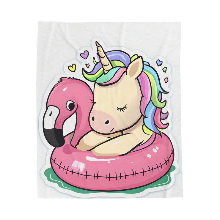 Unicorn Kids Velveteen Plush Blanket