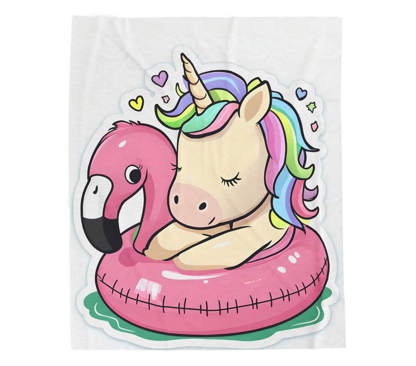 Unicorn Kids Velveteen Plush Blanket