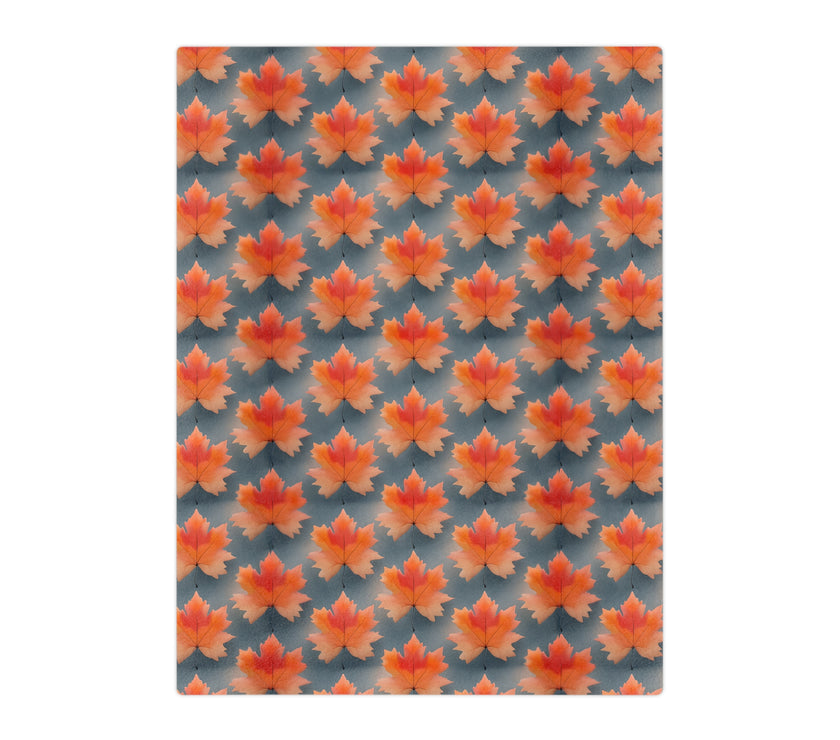 Maple Leaf Velveteen Microfiber Blanket
