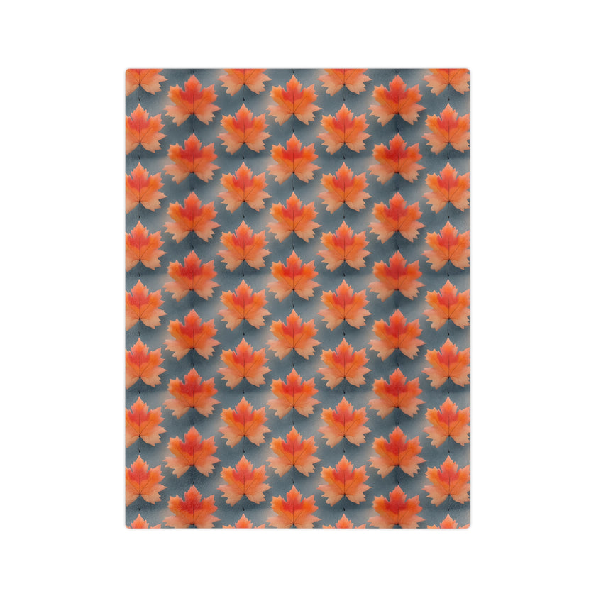 Maple Leaf Velveteen Microfiber Blanket