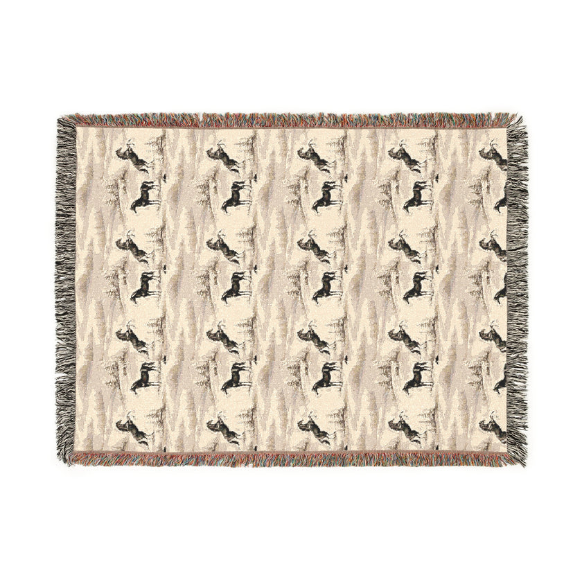 Cozy Woven Blanket with Nature Design, Rustic Home Decor, Perfect for Camping, Cabin Vibes, Gift for Outdoorsy Friends, Snuggle Blanket