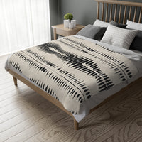 Black Pattern Velveteen Microfiber Blanket (Two-sided print) Velveteen Microfiber Blanket (Two-sided print)