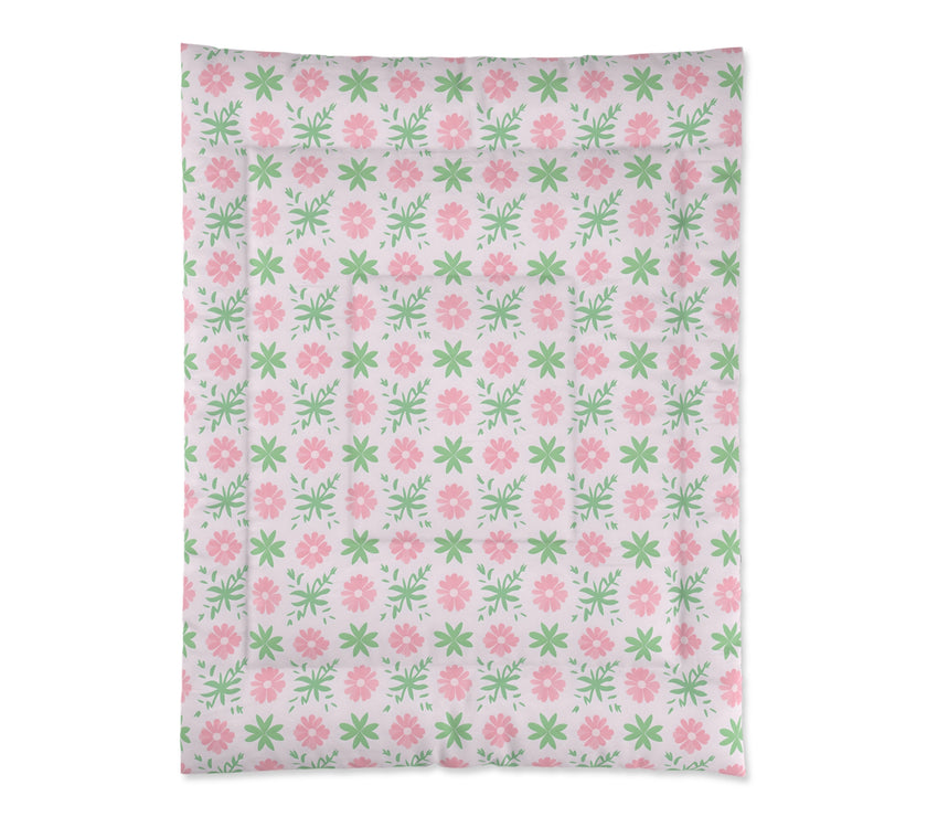 Floral Comforter, Cozy Floral Bedding, Springtime Bedspread, Flower Pattern Comforter Set, Boho Home Decor, Dorm Room Essentials