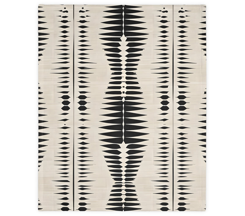 Black Pattern Velveteen Microfiber Blanket (Two-sided print) Velveteen Microfiber Blanket (Two-sided print)