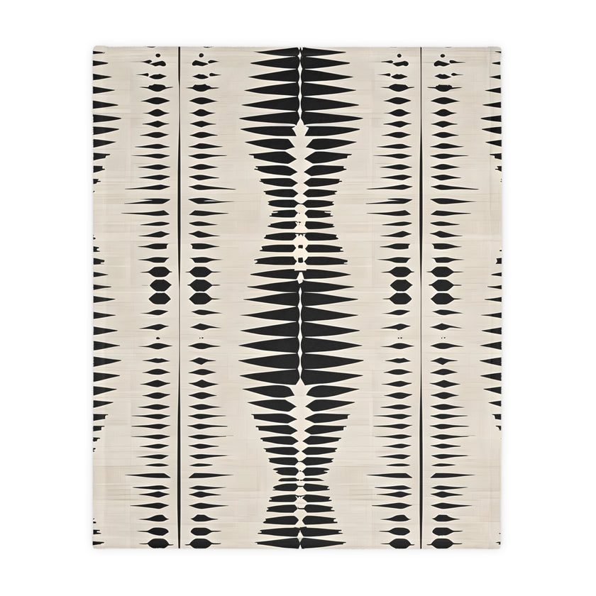 Black Pattern Velveteen Microfiber Blanket (Two-sided print) Velveteen Microfiber Blanket (Two-sided print)