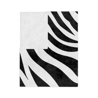 Black and White | Zebra Lines Velveteen Microfiber Blanket