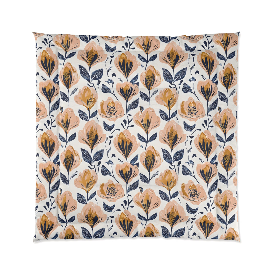 Floral Comforter Blanket, Cozy Bedding for Home Decor, Spring Vibes, Perfect Gift for Housewarming, Summer Bedspread