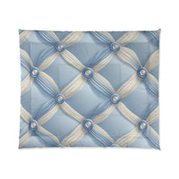 Elegant Blue Satin Comforter, Luxurious Bedding Set, Cozy Home Decor, Stylish Bedroom Essential, Great for Weddings and Anniversaries