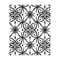 Black and White Pattern Velveteen Microfiber Blanket (Two-sided print)