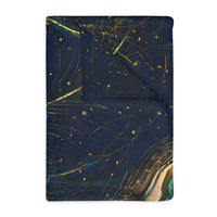 Peacock Feather Velveteen Microfiber Blanket (Two-sided print)