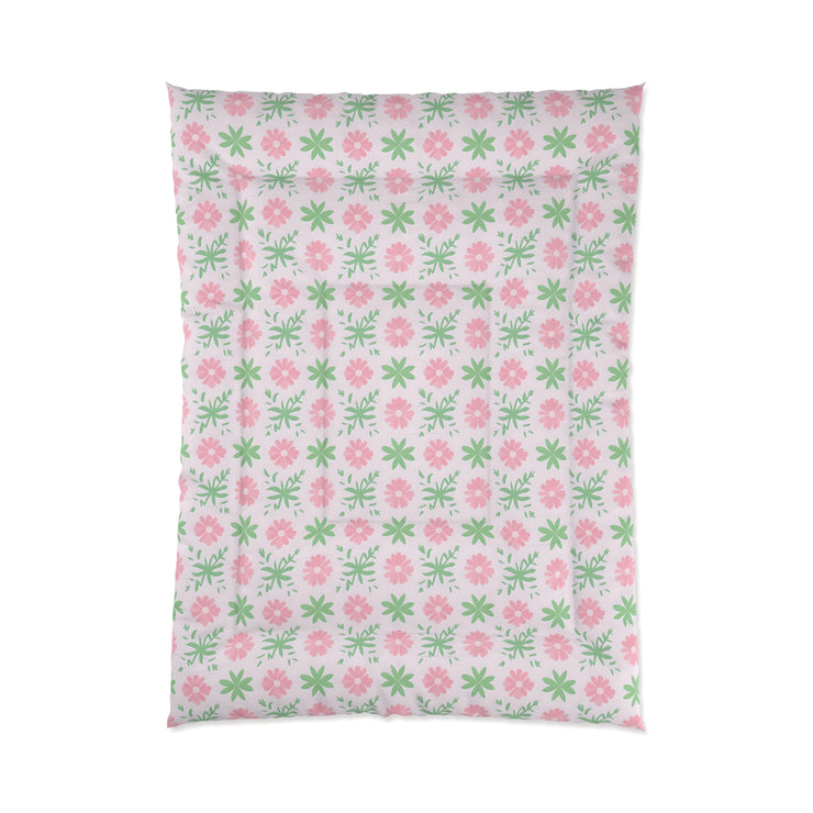 Floral Comforter, Cozy Floral Bedding, Springtime Bedspread, Flower Pattern Comforter Set, Boho Home Decor, Dorm Room Essentials