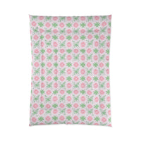 Floral Comforter, Cozy Floral Bedding, Springtime Bedspread, Flower Pattern Comforter Set, Boho Home Decor, Dorm Room Essentials