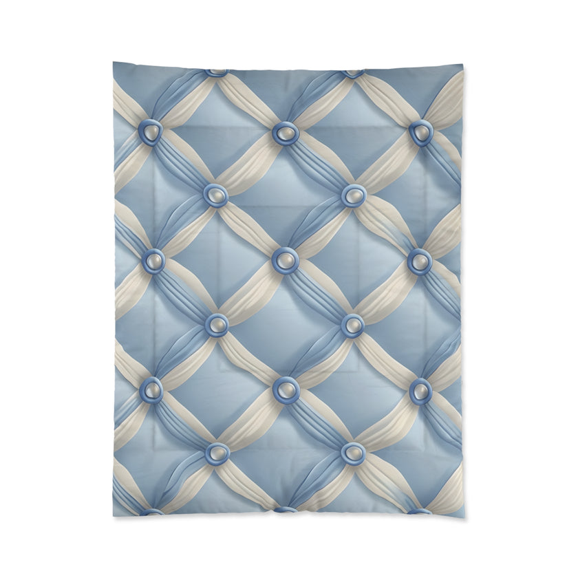 Elegant Blue Satin Comforter, Luxurious Bedding Set, Cozy Home Decor, Stylish Bedroom Essential, Great for Weddings and Anniversaries