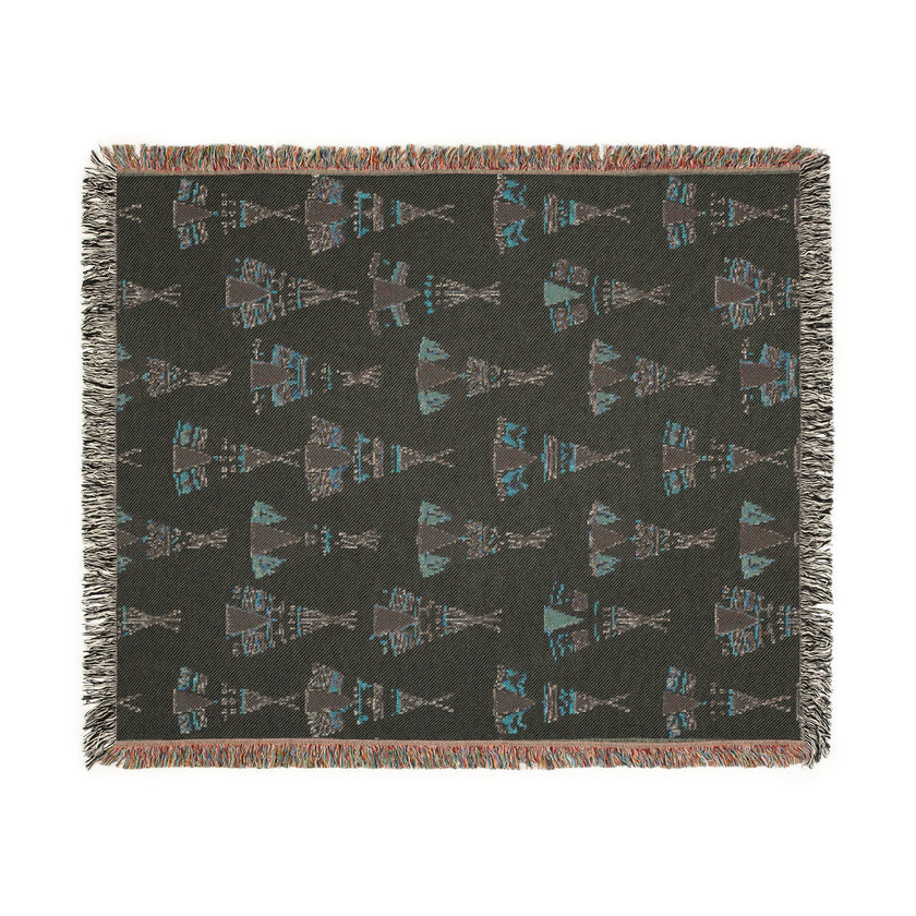 Indigenous Hut Woven Blanket