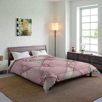 Chic Pink Textured Comforter, Cozy Bedroom Oasis Blanket, Elegant Home Decor, Ideal for Home Makeover, Luxurious Bedspread