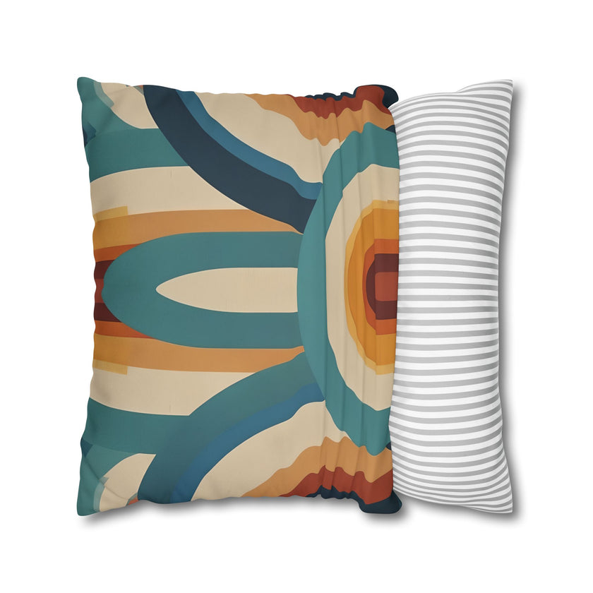 Retro Faux Suede Square Pillowcase