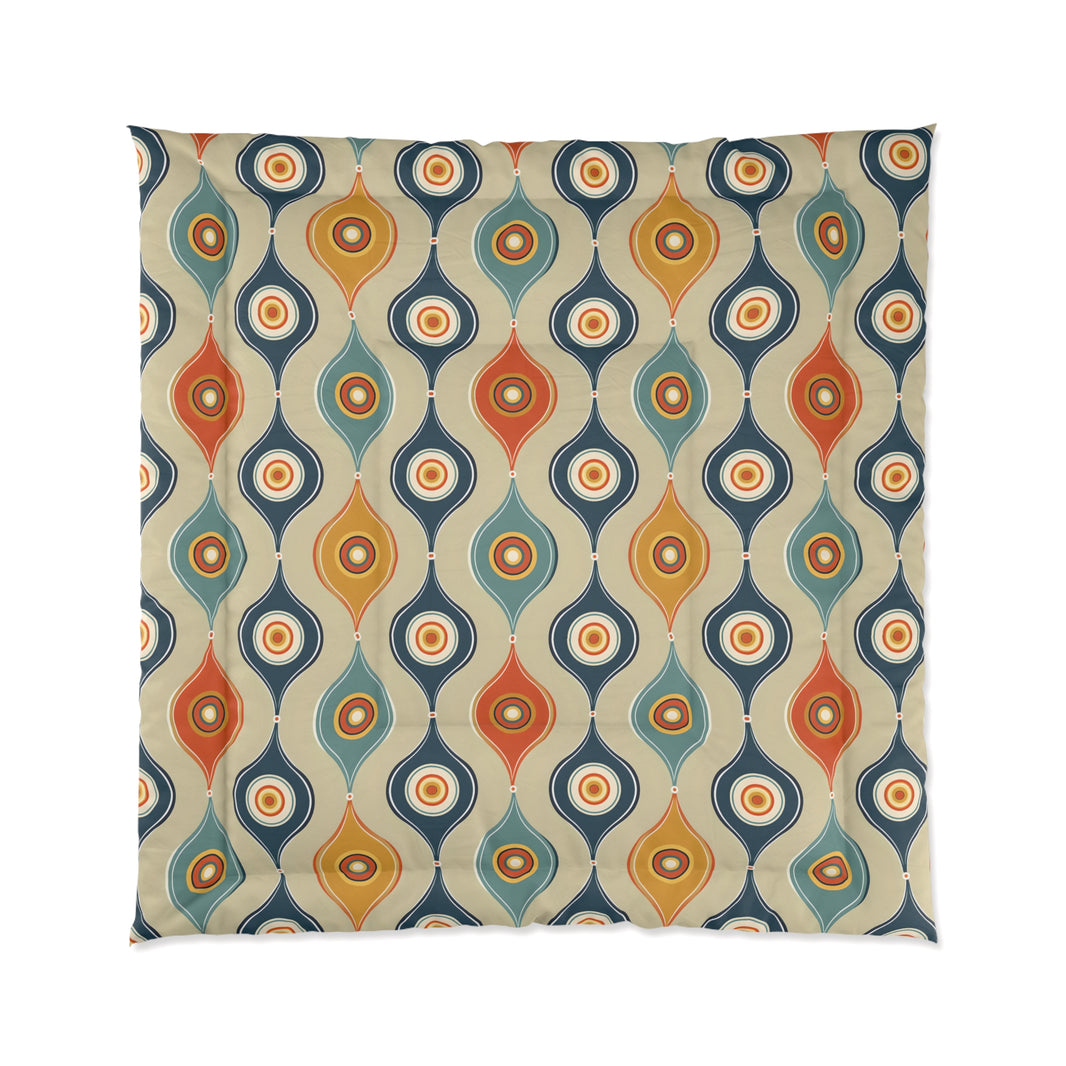Retro Boho Comforter - Cozy Bedding, Colorful Home Decor, Vintage Style, Perfect for Bedroom, Gifts for Her, Modern Design