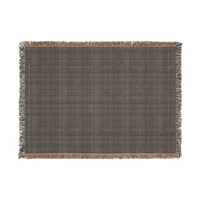 Plaid Woven Blanket - Cozy Blue Tartan Throw for Home Decor, Winter Gift, Sofa Accent - Christmas, Holiday, Housewarming Present, Bedding