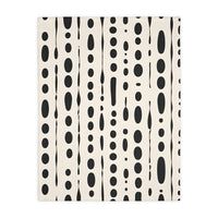 Black and White Dotted Velveteen Microfiber Blanket (Two-sided print)