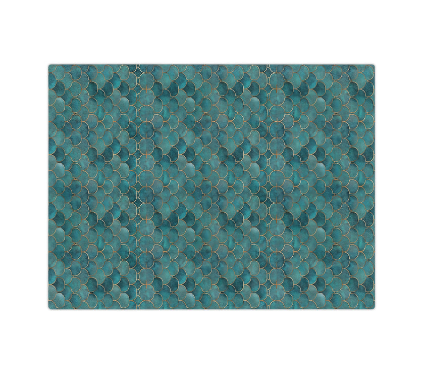 Blue Green Velveteen Microfiber Blanket