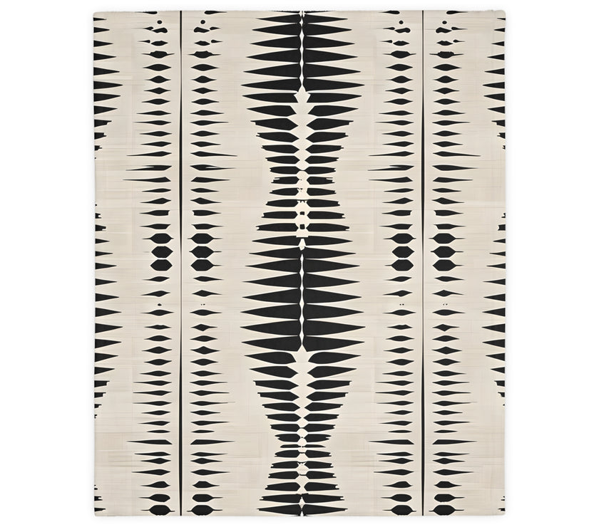 Black Pattern Velveteen Microfiber Blanket (Two-sided print) Velveteen Microfiber Blanket (Two-sided print)
