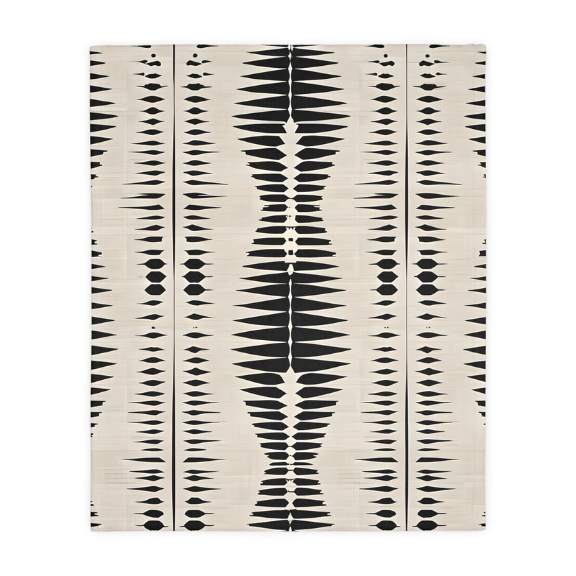 Black Pattern Velveteen Microfiber Blanket (Two-sided print) Velveteen Microfiber Blanket (Two-sided print)