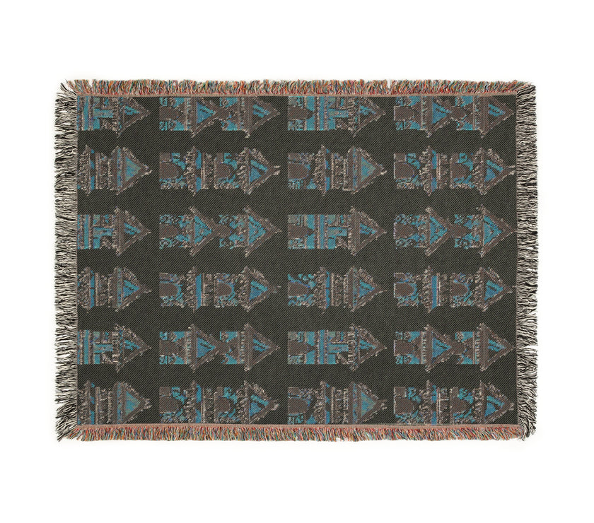 Cosmic Fern Woven Blanket - Cozy Throw for Starry Nights, Fern Decor, Celestial Home Accents, Perfect Gift for Nature Lovers, Unique