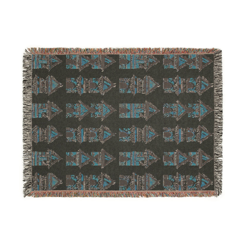 Cosmic Fern Woven Blanket - Cozy Throw for Starry Nights, Fern Decor, Celestial Home Accents, Perfect Gift for Nature Lovers, Unique