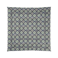 Navy Blue Patterned Comforter, Cozy Bedding for Home Decor, Stylish Bedroom Upgrade, Perfect for Fall and Winter