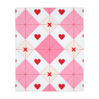 Romantic Heart Velveteen Microfiber Blanket (Two-sided print)