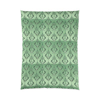 Elegant Floral Green Comforter, Cozy Bedding for Home Decor, Romantic Bedroom Set, Stylish Bed Cover, Gift for Housewarming